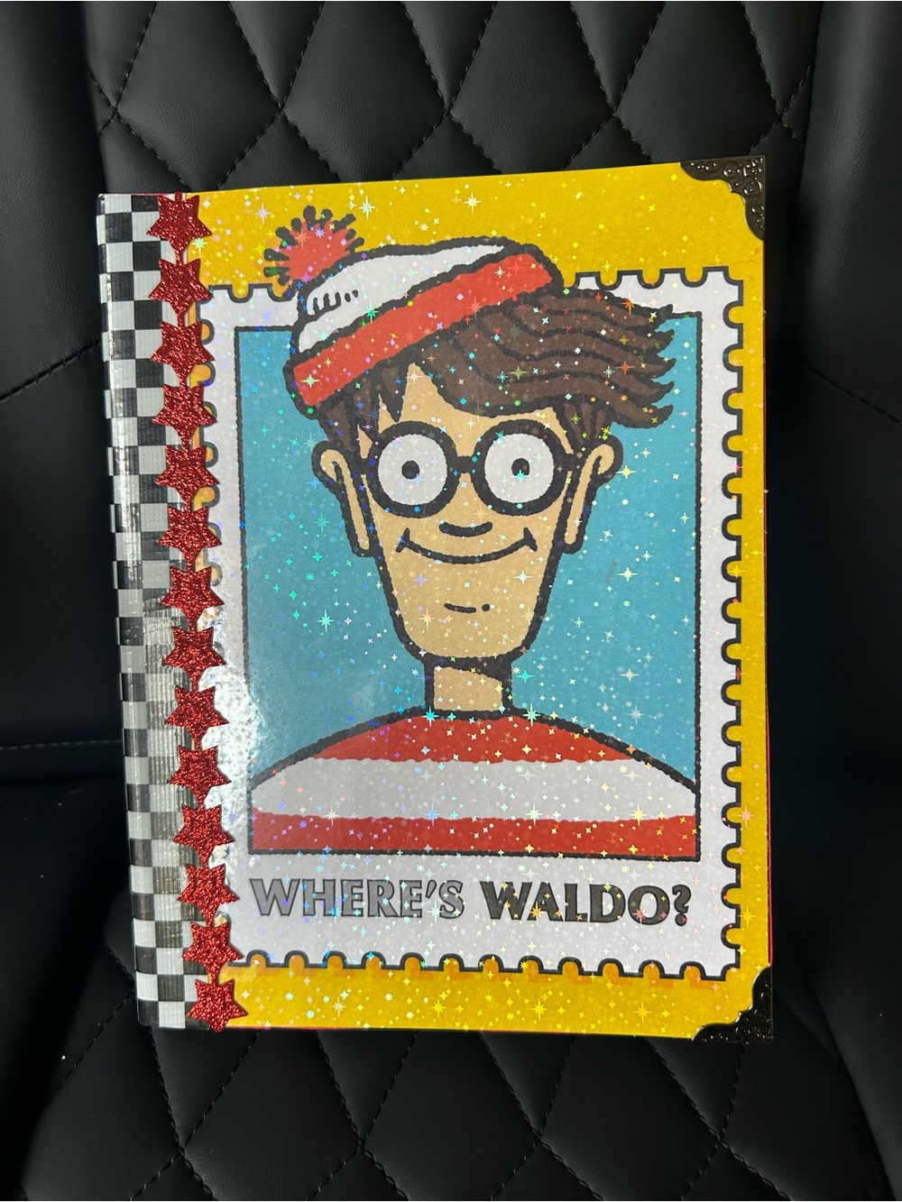 Where's Waldo? Handmade Journal - Yellow & Red
